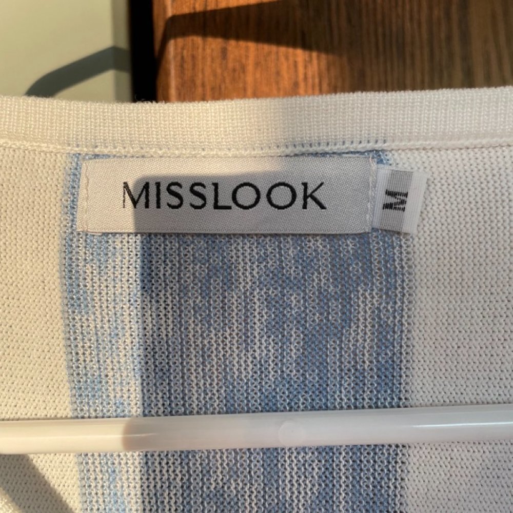 MISSLOOK Striped Tunic Sweater with Pockets - Picture 5 of 11